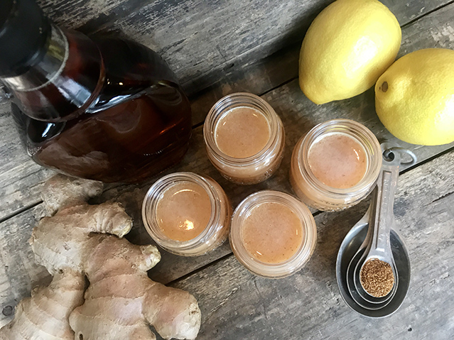 lemon ginger cayenne maple syrup wellness detox shot